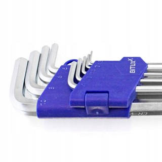 Zestaw kluczy imbusowych sześciokątnych 1,5-10mm