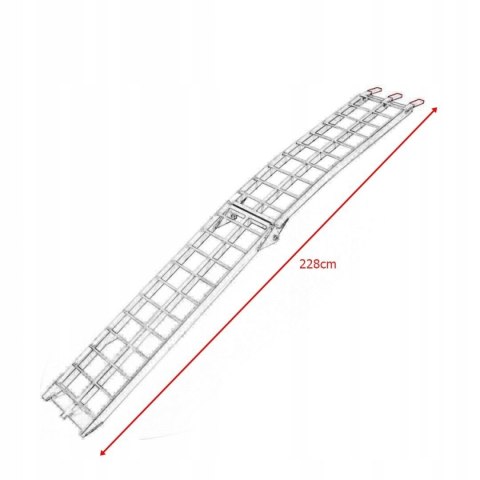 Rampa ALUMINIOWA 340 kg Najazd Podjazd Szyna 228cm