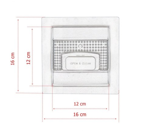 ODPŁYW KWADRATOWY PIXEL STAL NIERDZEWNA ŚCIEK PRYSZNICOWY BRODZIK 12X12