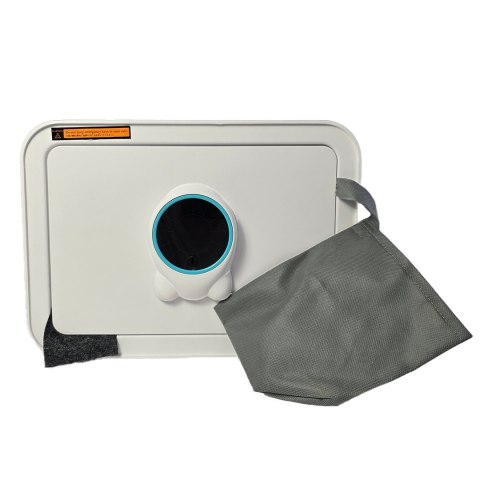 Biały sejf biurowy domowy na kod i klucz elektroniczny skarbonka