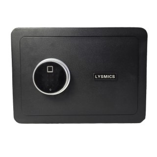 Czarny sejf biurowy domowy na kod i klucz elektroniczny odcisk palca