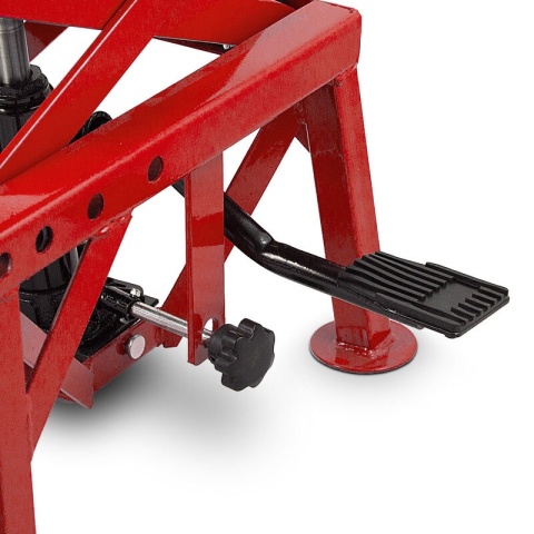 Podnośnik HYDRAULICZNY Nożycowy 135 KG do motocykla motoru czerwony