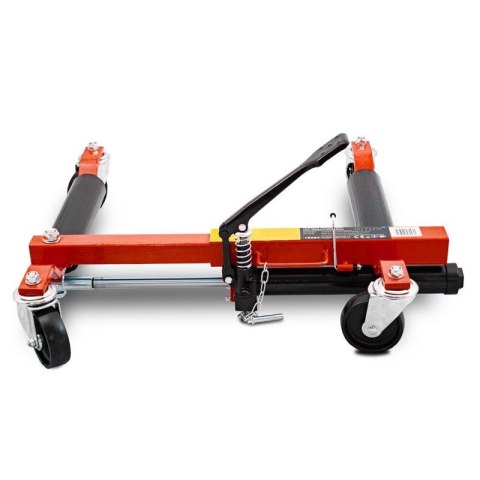 Wózek rolka pod koła z podnośnikiem hydraulicznym 680kg 1 szt czerwony