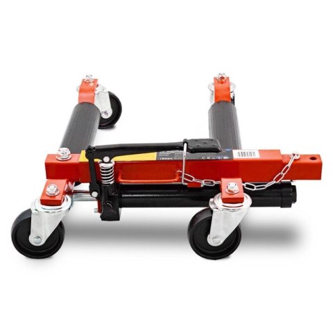 Wózek rolka pod koła z podnośnikiem hydraulicznym 680kg 1 szt czerwony