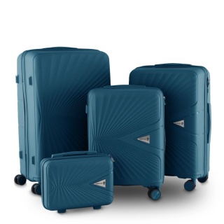 Zestaw Walizek BERWIN ABS Morska Zieleń 4szt – XL L M Kuferek