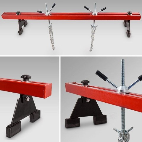 Belka mostek do podwieszania silnika skrzyni biegów do 500 kg czerwona