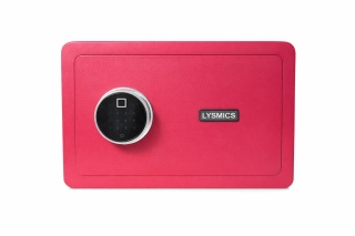 Różowy sejf biurowy domowy na kod i klucz elektroniczny odcisk palca