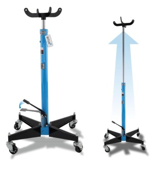 Hydrauliczny podnośnik do skrzyń biegów mobilny do 500kg niebieski