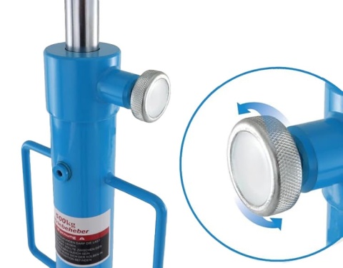 Hydrauliczny podnośnik do skrzyń biegów mobilny do 500kg niebieski