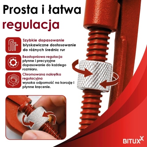 Klucz Szczypce do rur Typ S 1" do instalacji WOD-GAZ BITUXX