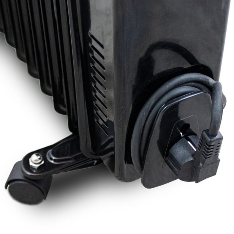 Mobilny grzejnik olejowy czarny 2500W 11 żeber