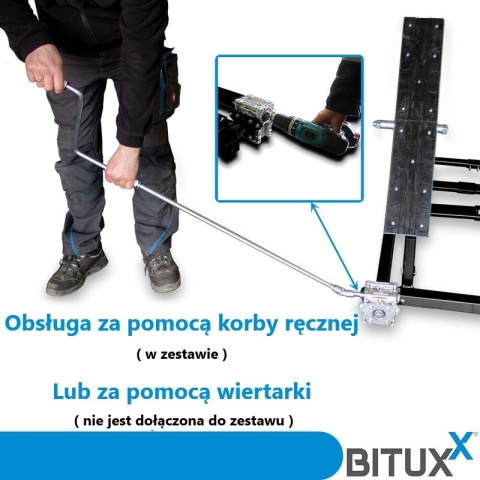 Podnośnik warsztatowy uchylny mobilny czarny do 2000kg