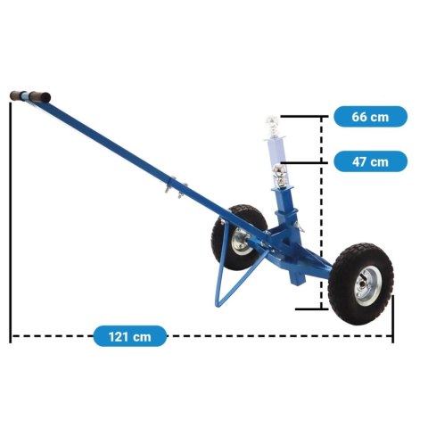 Pomoc manewrowa do przyczepy 270 kg regulowana wysokość 47-66 cm