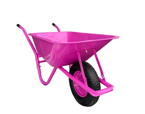 Taczka ogrodowa dekoracyjna różowa do 250kg