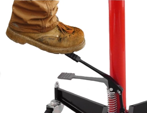 Hydrauliczny podnośnik do skrzyń biegów mobilny do 500kg czerwony