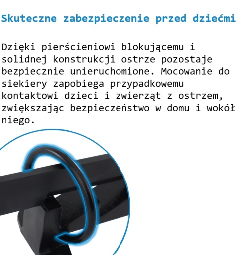Urządzenie do łupania drewna belek kłód ścienne 65 cm łuparka ręczna