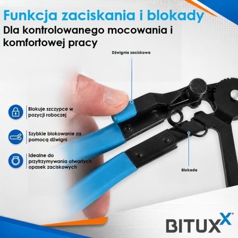 SZCZYPCE DO OPASEK ZACISKOWYCH ZESTAW 11 ELEMENTÓW