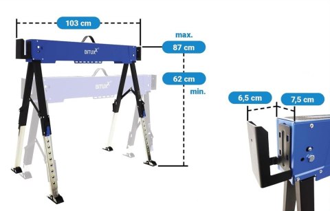 Składany regulowany stojak koziołek roboczy do 600kg 1 sztuka