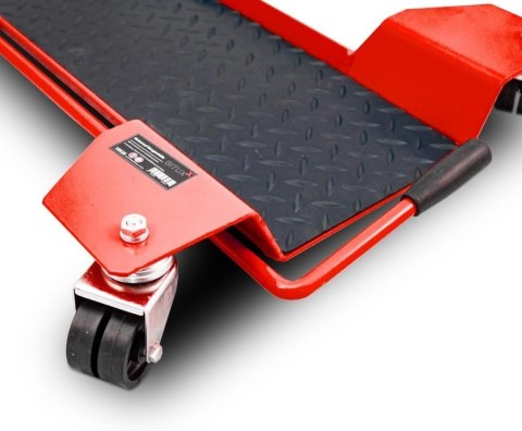 Wózek podest manewrowy do motocykli 200kg czerwony