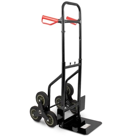 Wózek schodowy transportowy 200 kg 6 kół gumowych regulowany uchwyt