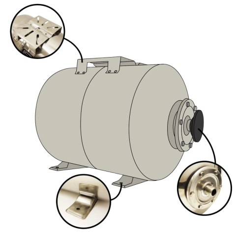 Zbiornik membranowy 50l Hydrofor ciśnieniowy stalowy EPDM 6 bar
