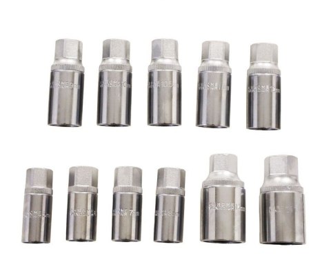 Zestaw wykrętaków do szpilek i śrub 9-16mm 1/2" 11 elementów