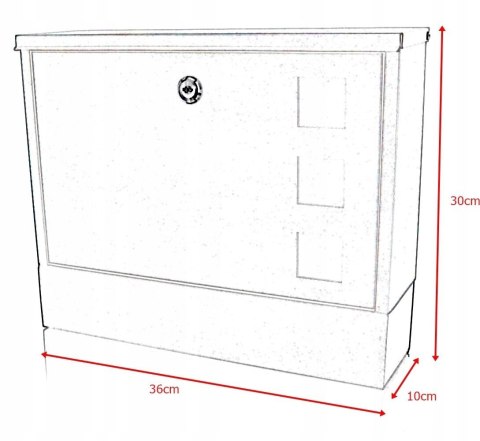 CIEMNOSZARA SKRZYNKA POCZTOWA NA LISTY GAZETY