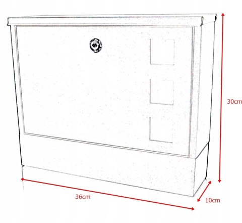 CIEMNOSZARA SKRZYNKA POCZTOWA NA LISTY GAZETY