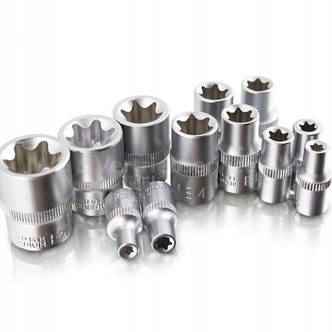 ZESTAW KLUCZY NASADOWYCH TORX 12szt. E4-E20