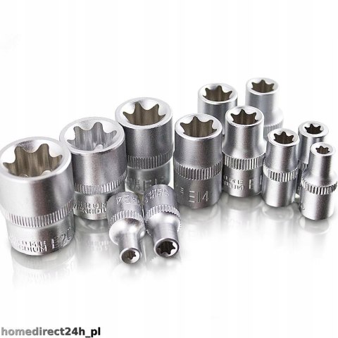 ZESTAW KLUCZY NASADOWYCH TORX 12szt. E4-E20