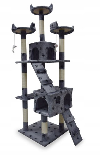DRAPAK DLA KOTA JASNOSZARY W ŁAPKI 170CM DRZEWKO