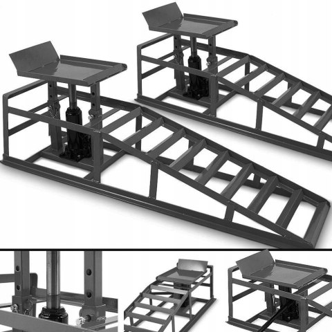 RAMPA GRAFITOWE RAMPY Z PODNOŚNIKIEM HYDRAULICZNYM 2 x 2000 kg