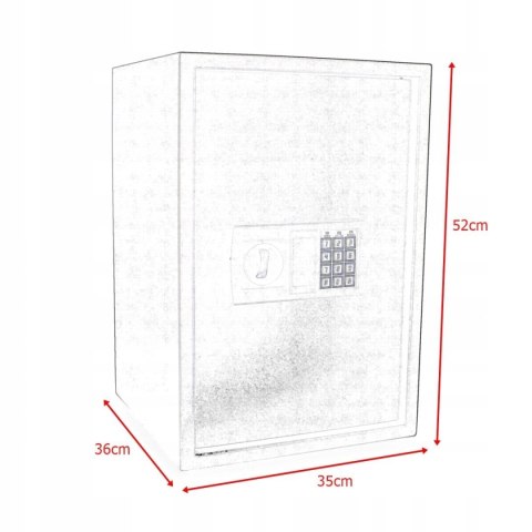Sejf czarny na zamek elektroniczny i kluczyk