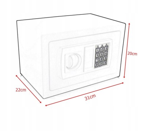 Sejf meblowy elektroniczny czarny biurowy na kod