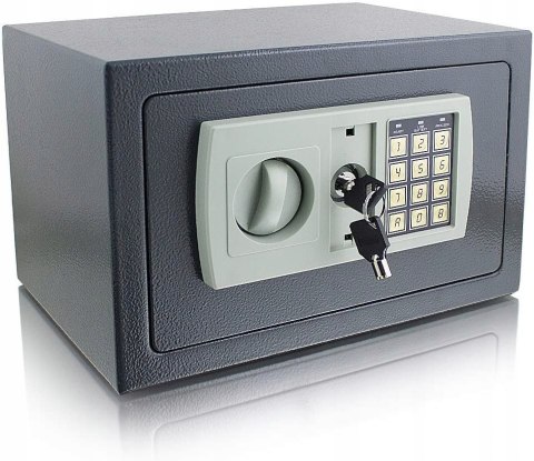 Sejf meblowy elektroniczny szary biurowy na kod