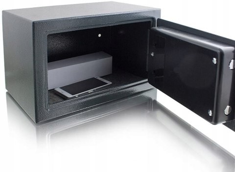 Sejf meblowy elektroniczny szary biurowy na kod