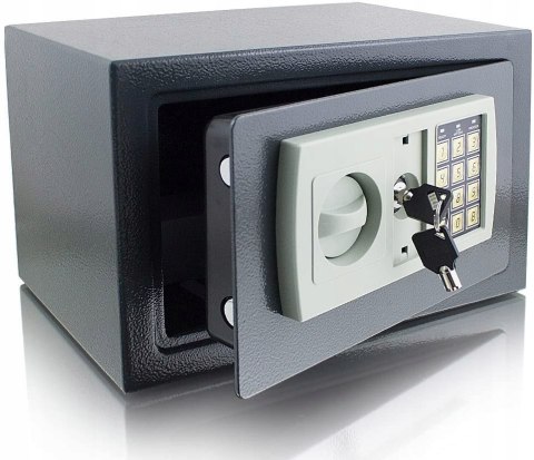 Sejf meblowy elektroniczny szary biurowy na kod