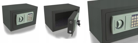 Sejf meblowy elektroniczny szary biurowy na kod