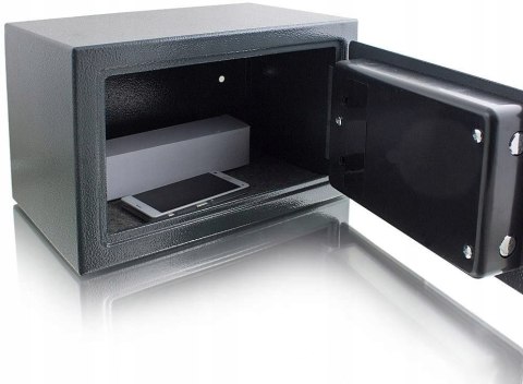 Sejf meblowy elektroniczny szary biurowy na kod