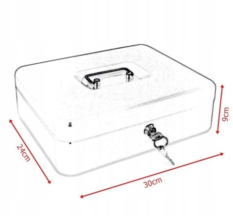 Kasetka 30cm do bilonu gotówki pieniędzy przegródki (niebieski)