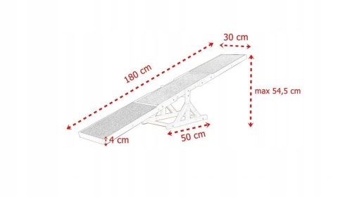Równoważnia huśtawka zręcznościowa pochylnia dla psa